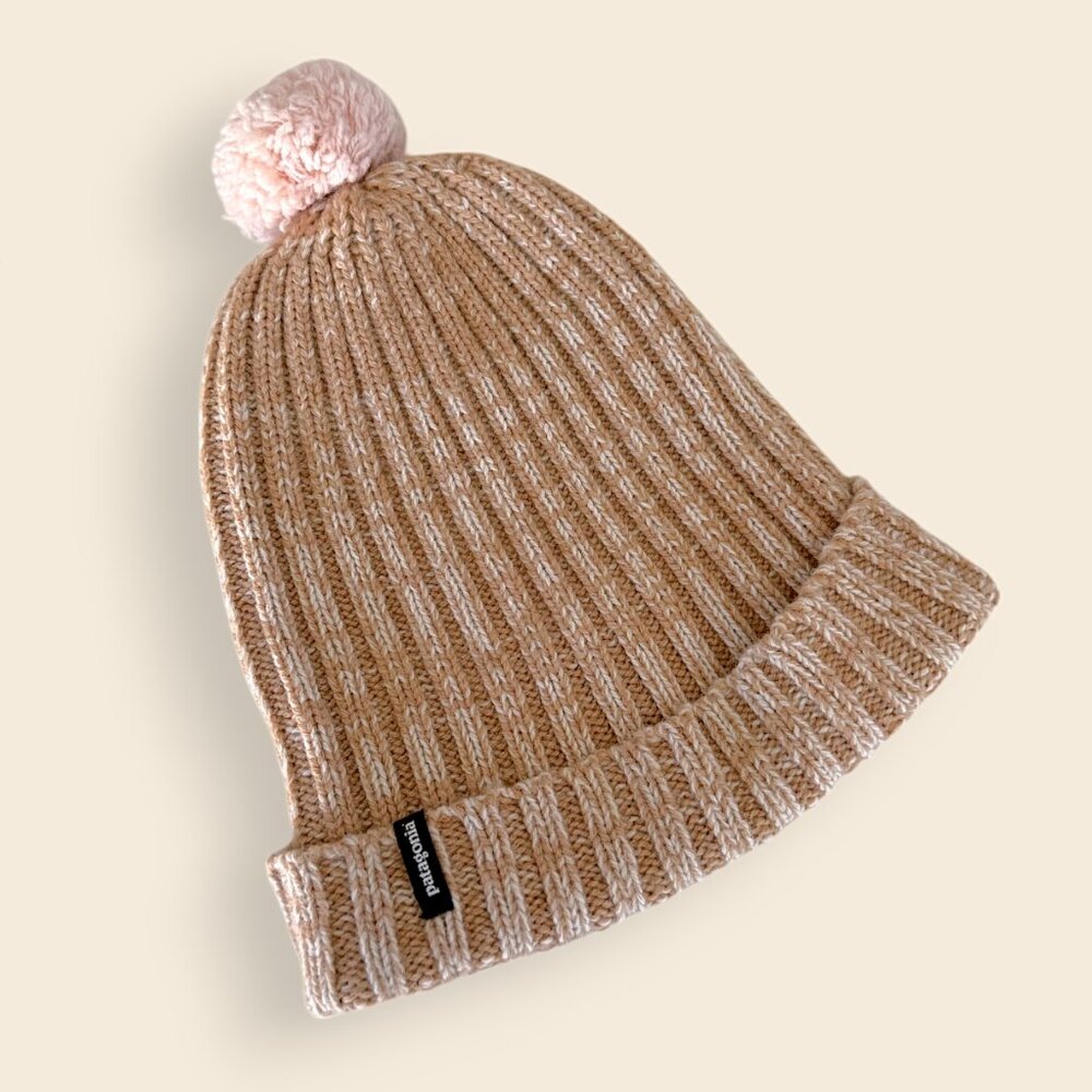 Patagonia Wool Pom Beanie, Birch White, NWOT
